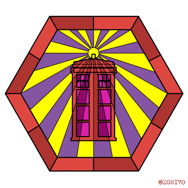 Stained Glass TARDIS